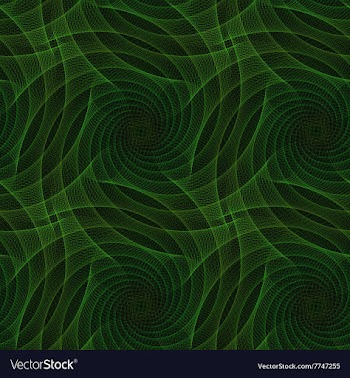 Seamless green fractal pattern background vector image