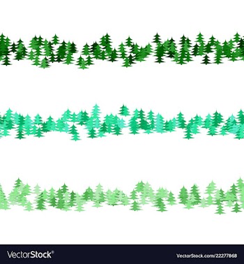 Seamless green pine tree pattern paragraph vector image