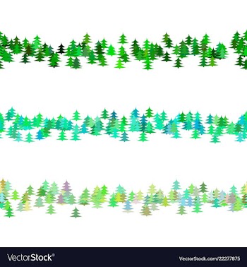 Seamless green pine tree pattern paragraph vector image
