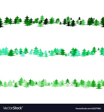Seamless green pine tree pattern paragraph vector image