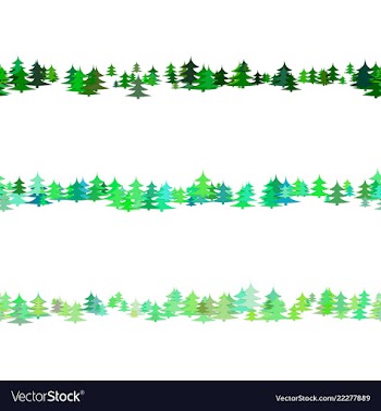 Seamless green pine tree pattern paragraph vector image