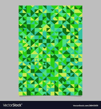Seamless green triangle tile poster template vector image
