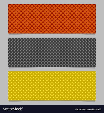 Seamless halftone heart pattern banner background vector image