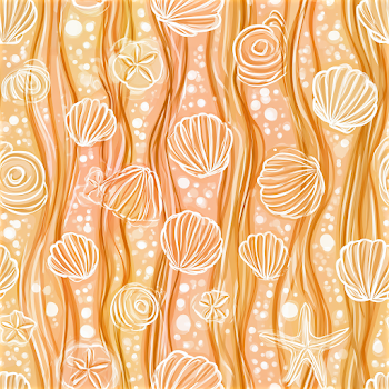 Seamless Hand-Drawn Beach Pattern