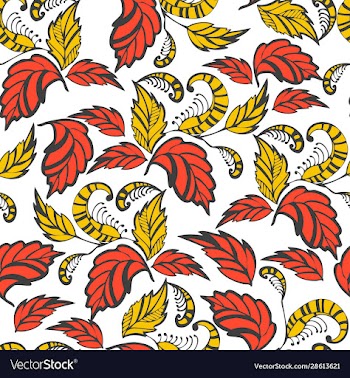 seamless hand-drawn flowers pattern