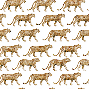 Seamless Hand-Painted Leopard Pattern