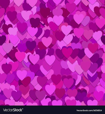Seamless heart background pattern vector image