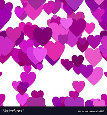 Seamless heart background pattern vector image