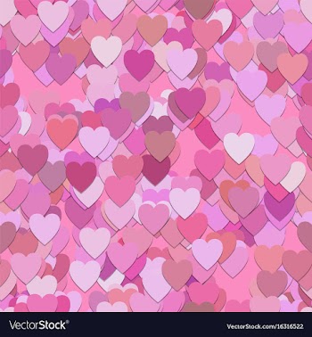 Seamless heart background pattern vector image