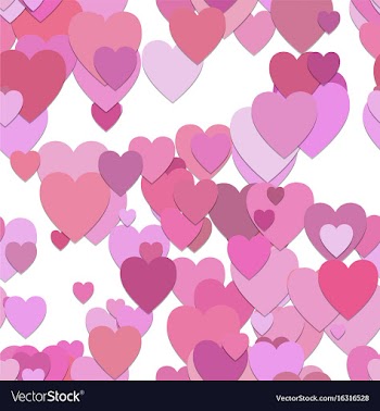 Seamless heart background pattern vector image