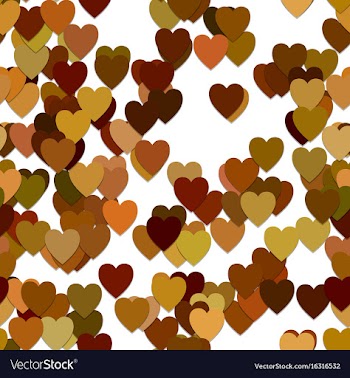 Seamless heart background pattern vector image