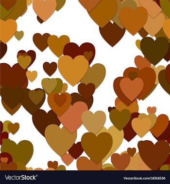 Seamless heart background pattern vector image
