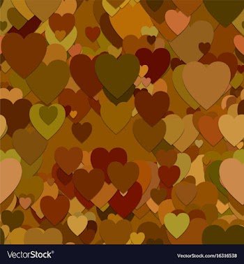 Seamless heart background pattern vector image