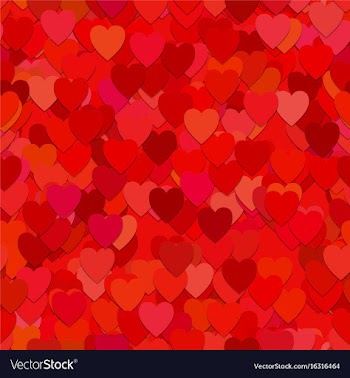 Seamless heart pattern background - design vector image