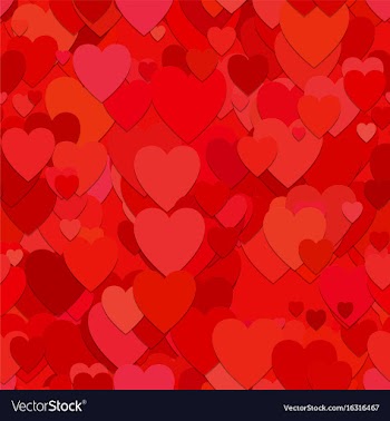 Seamless heart pattern background - design vector image