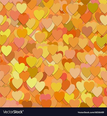 Seamless heart pattern background - design vector image