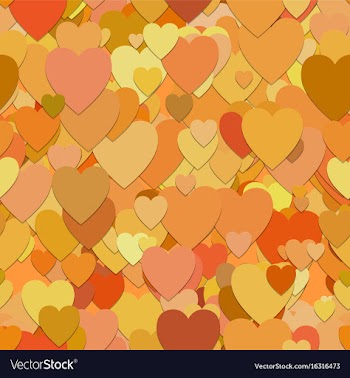Seamless heart pattern background - design vector image