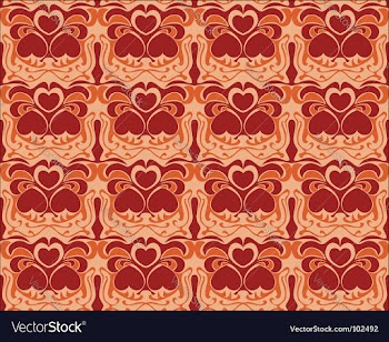  					Seamless heart pattern background vector image														
