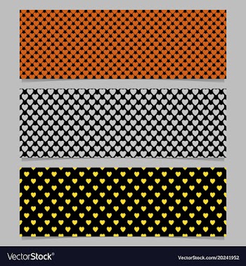 Seamless heart pattern banner background design vector image