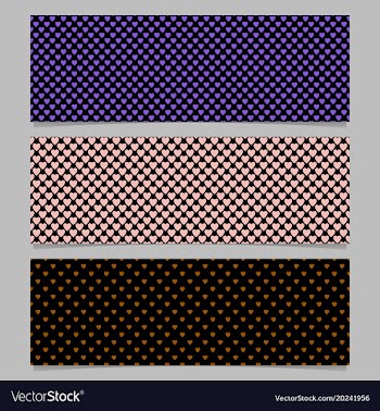 Seamless heart pattern banner background template vector image