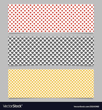 Seamless heart pattern banner background template vector image