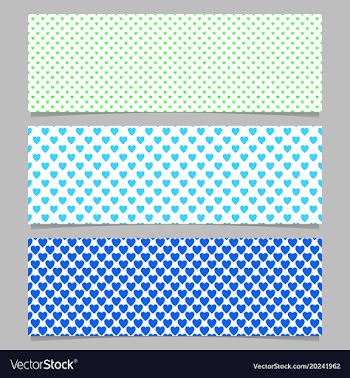 Seamless heart pattern banner background template vector image