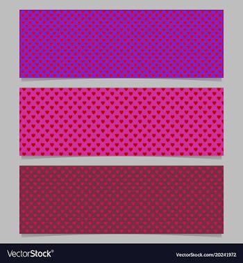 Seamless heart pattern banner background template vector image