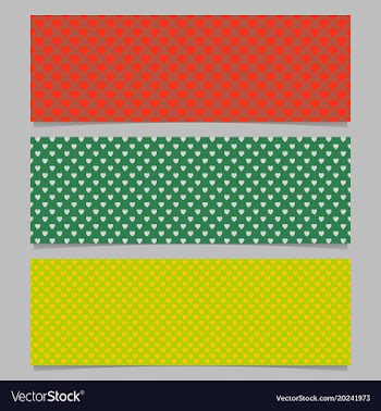 Seamless heart pattern banner background template vector image