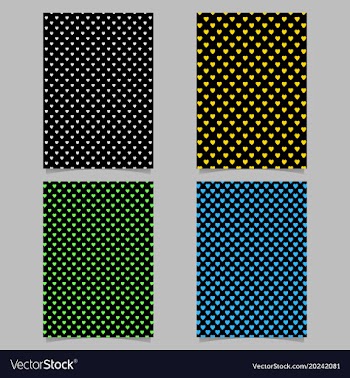 Seamless heart pattern brochure cover template vector image
