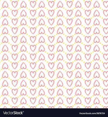 Seamless heart pattern love vector image