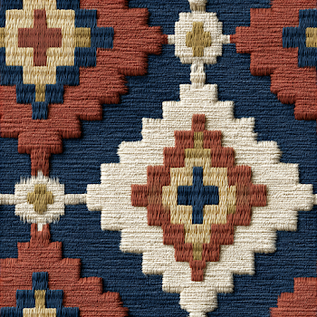 Seamless Heritage Ikat Textile Pattern