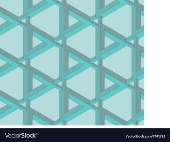 Seamless impossible Penrose triangle pattern vector image