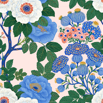 Seamless Indian Floral Pattern in Vibrant Colors
