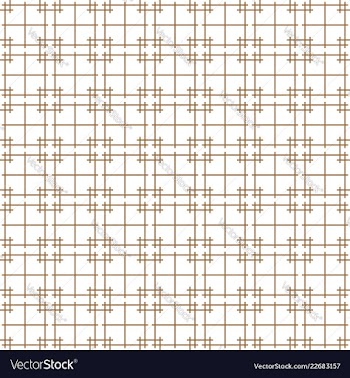 Seamless japanese pattern shoji kumiko in brown vector image