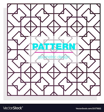 Seamless linear pattern with thin poly lines and vector image
