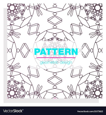 Seamless linear pattern with thin poly lines and vector image