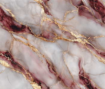 Seamless Luxury Marble Texture with Cardinal and Gold Accents