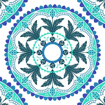 Seamless mandala print | Free stock vector - 563243