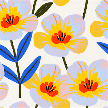 Seamless Minimalist Floral Pattern in Shabby Chic Style