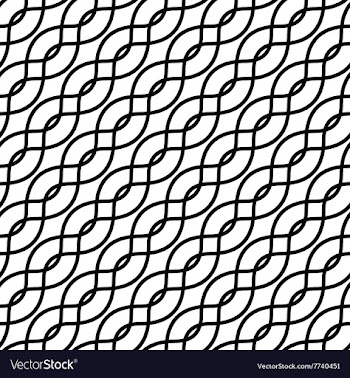 Seamless monochromatic curved pattern vector image