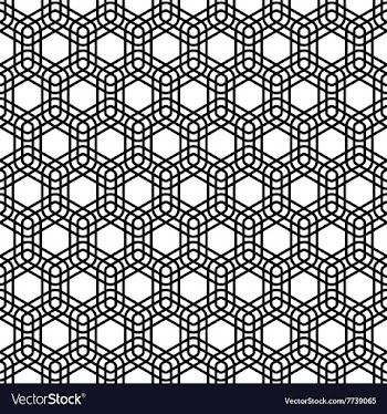 Seamless monochromatic line pattern vector image