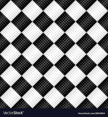 Seamless monochrome abstract circle pattern vector image