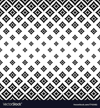 Seamless monochrome angular curved square pattern vector image