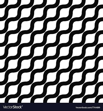 Seamless monochrome angular wave pattern vector image