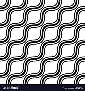 Seamless monochrome angular wave pattern vector image