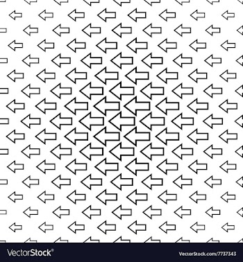 Seamless monochrome arrow pattern vector image