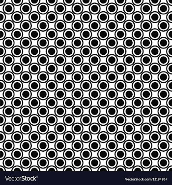 Seamless monochrome circle pattern background vector image