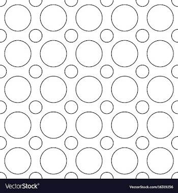Seamless monochrome circle pattern - background vector image