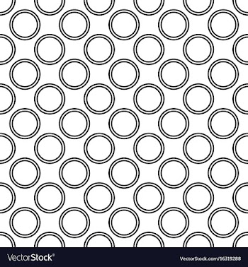 Seamless monochrome circle pattern vector image
