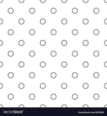 Seamless monochrome circle pattern vector image